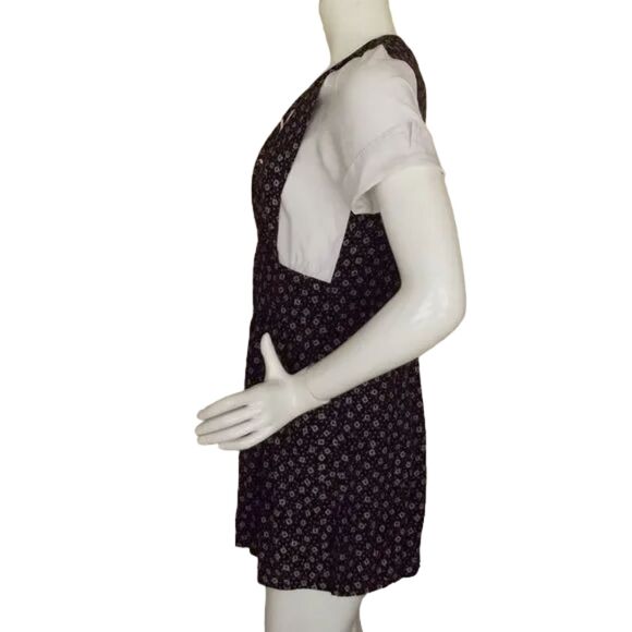 Vintage Romper, 6, Layered Look, Black/White, Buttons, Back zip, Short sleeves - Picture 7 of 13